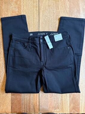 J. Crew Women's Black vintage slim Straight Leg Jeans nwt